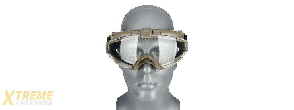 G-FORCE TACTICAL TPU AVIATOR FAN GOGGLES MILITARY GRADE EYE PROTECTION