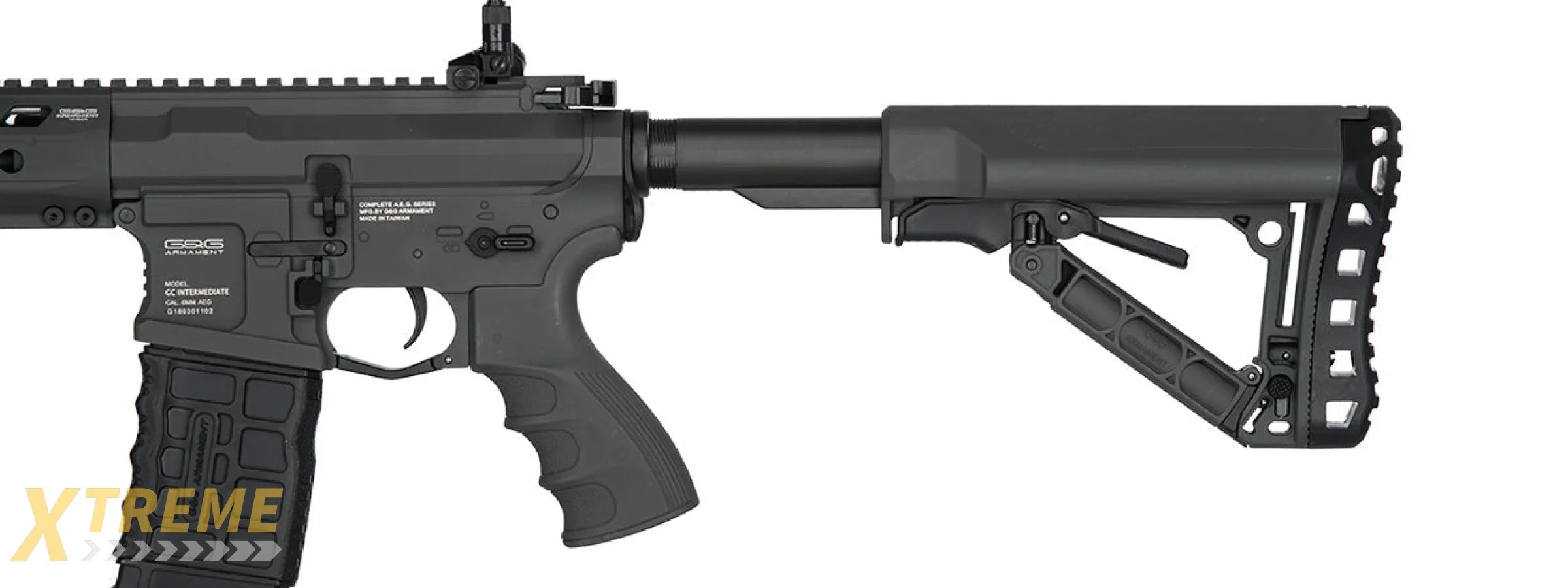 G&G GC16 FULL METAL COMBAT MACHINE PREDATOR AEG WITH KEYMOD RAIL (GREY)