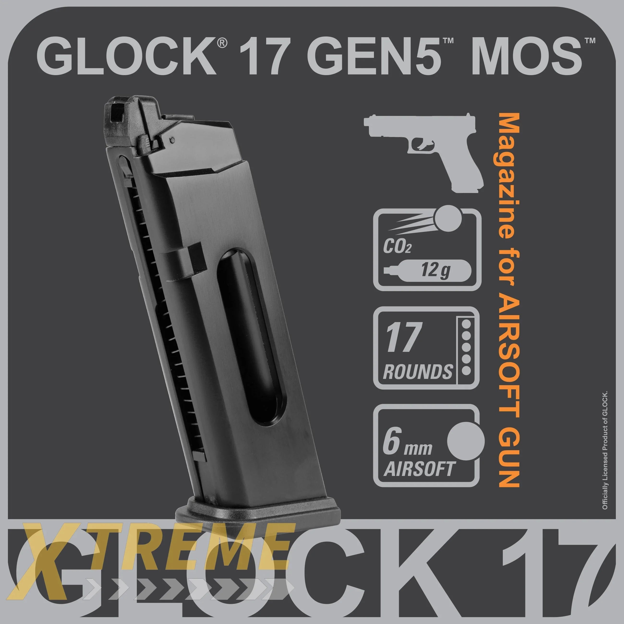 GLOCK 17 Gen5 FBB MOS CO2 Airsoft Magazine