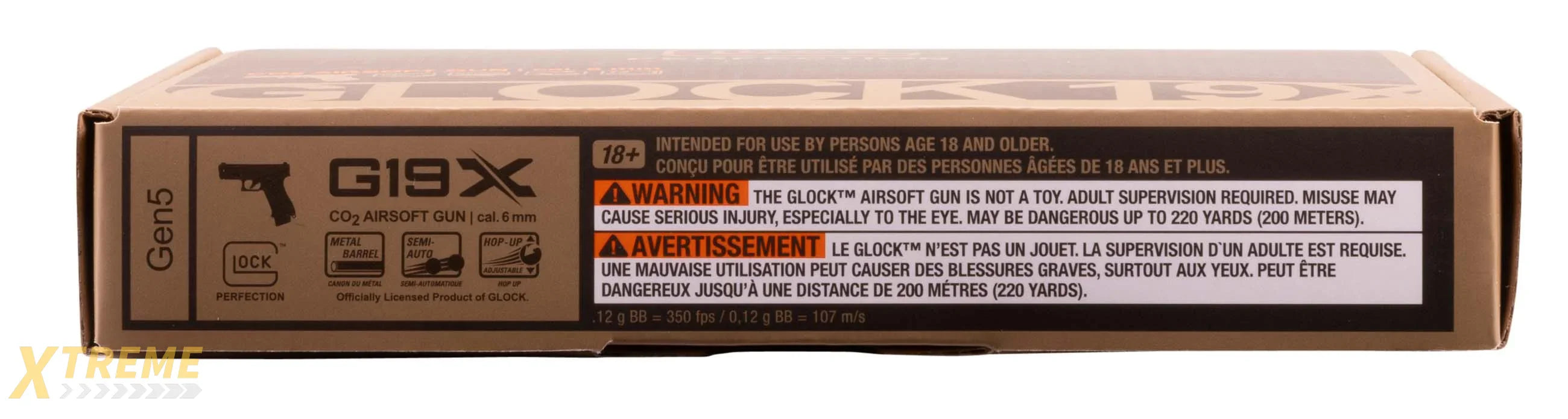 GLOCK G19X GEN CO2-6MM-COYOTE