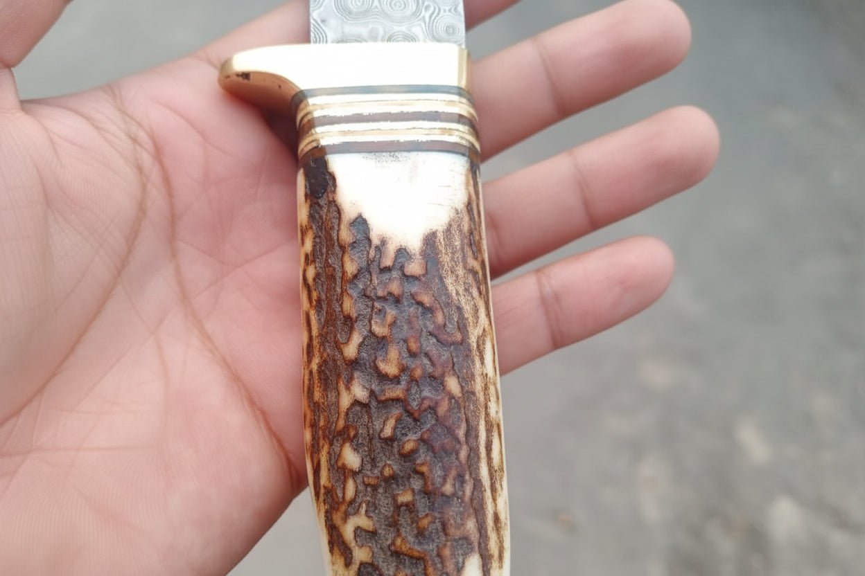 Gut Hook Skinner Knives Pair stag handle