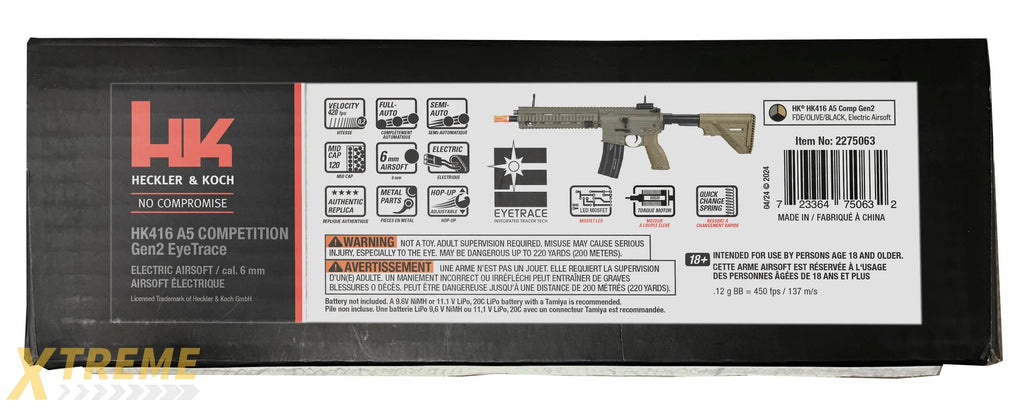 HK 416 A5 Gen 2 (EyeTrace) AEG Airsoft Rifle Tan