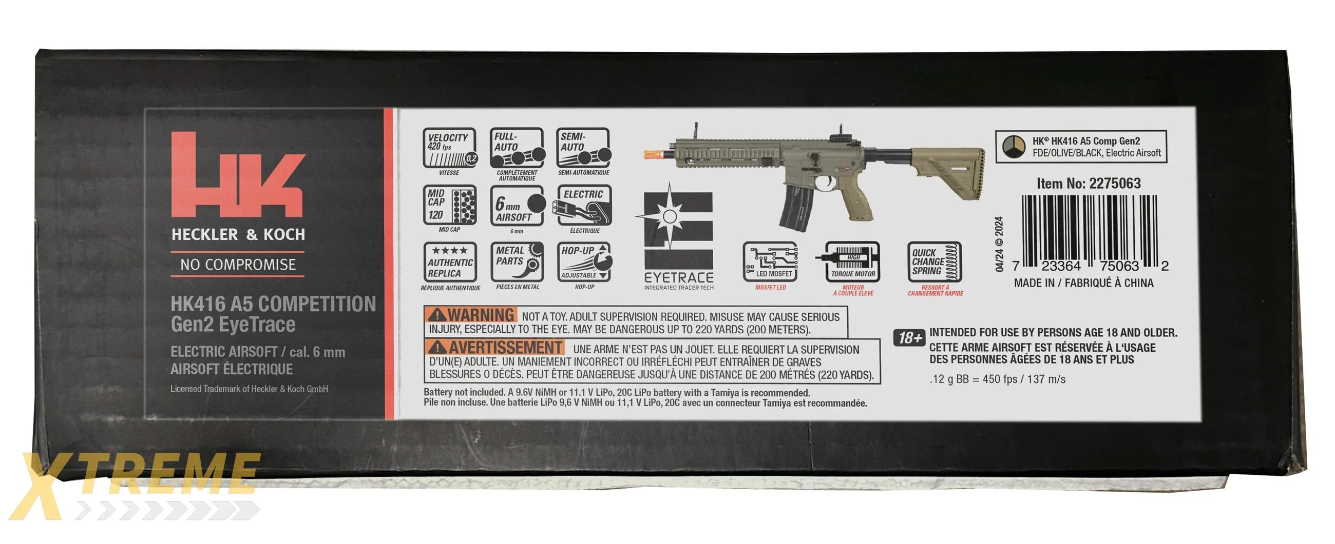 HK 416 A5 Gen 2 (EyeTrace) AEG Airsoft Rifle Tan