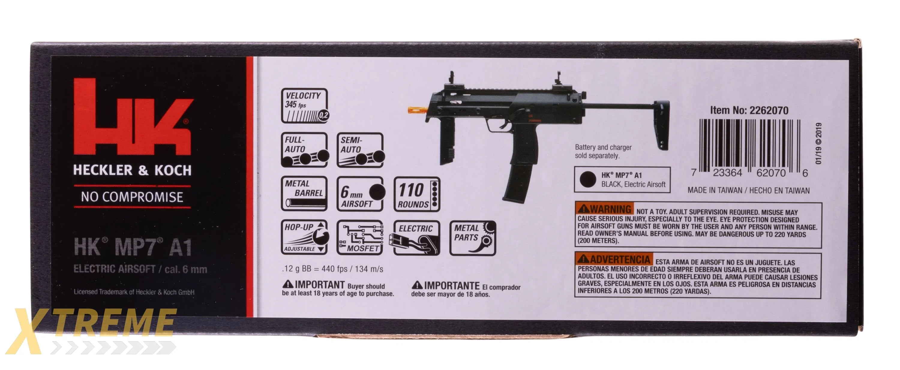 HK MP7 A1 - 6MM - BLACK
