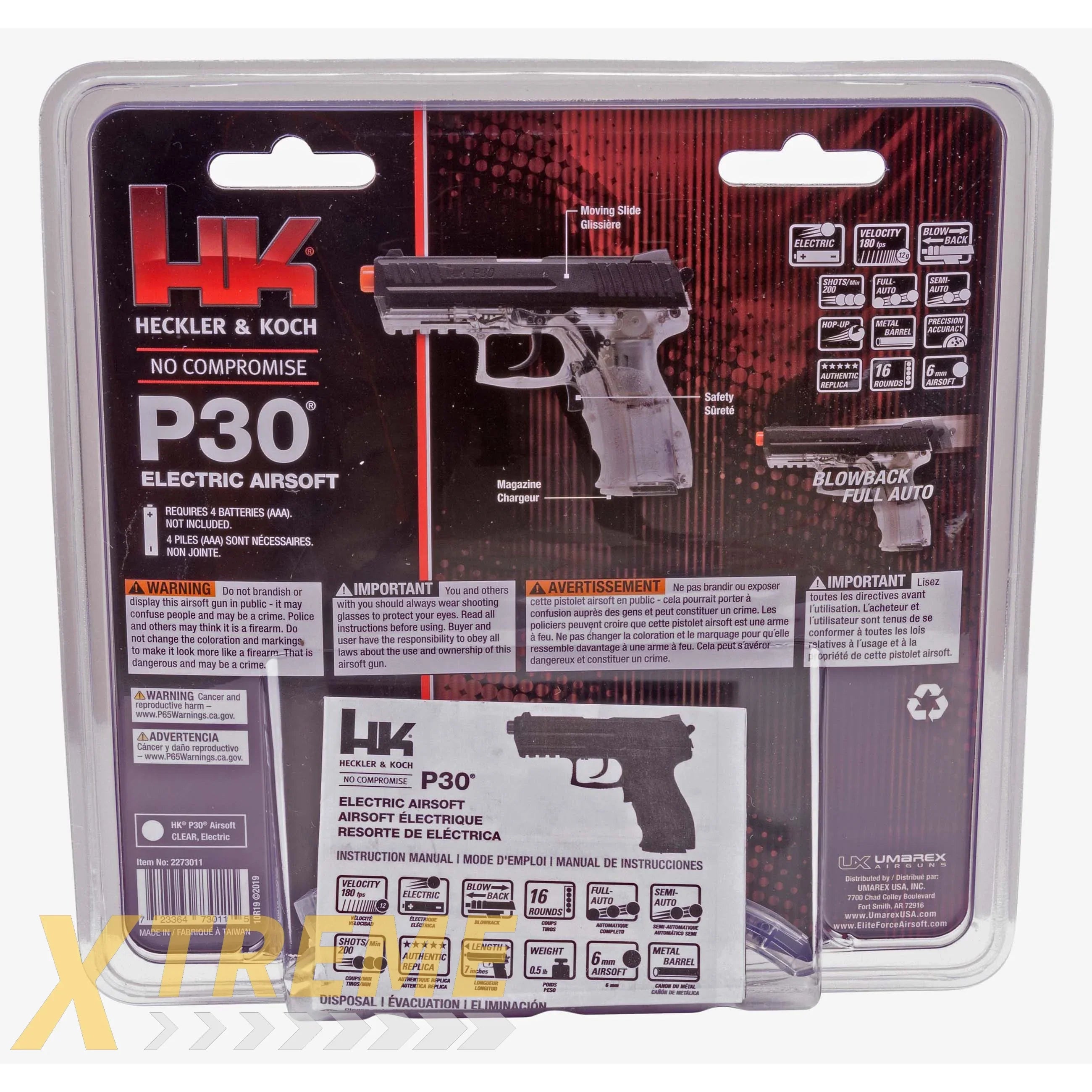HK P30 ELECTRIC - CLEAR