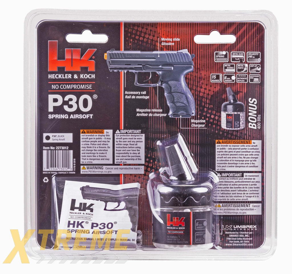 HK P30 with METAL SLIDE BLACK
