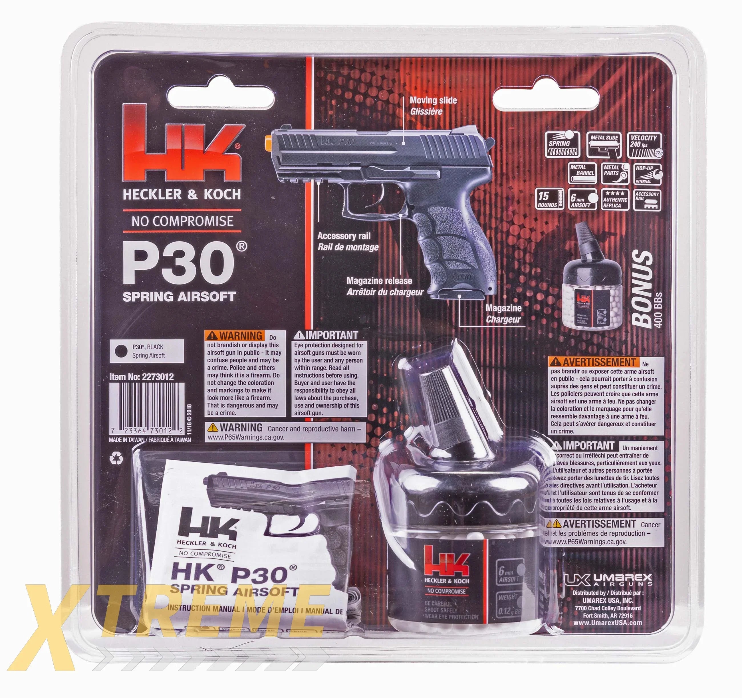 HK P30 with METAL SLIDE BLACK