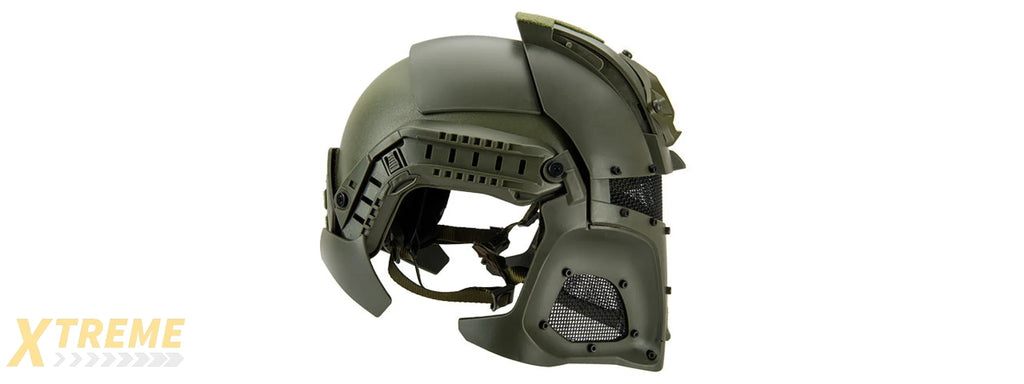 Interstellar Battle Trooper Full Face Airsoft Helmet - Tactical Combat Replica Gear
