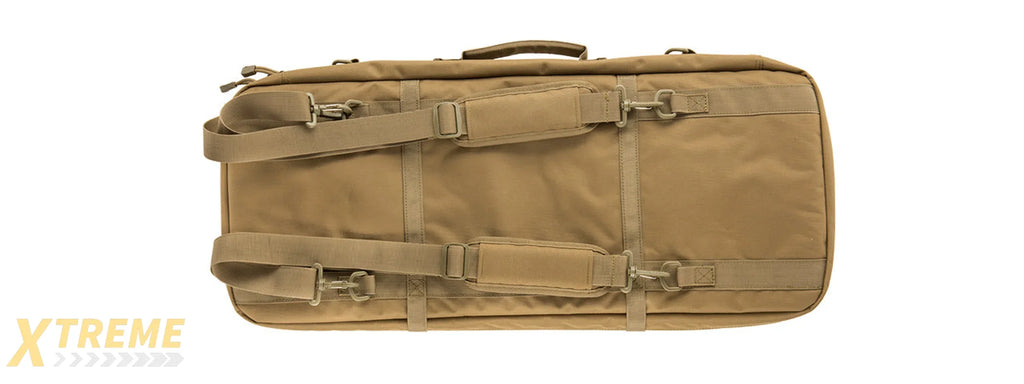 LANCER TACTICAL 1000D NYLON HEAVY-DUTY PADDED 3-WAY CARRY 29" DOUBLE RIFLE GUN BAG