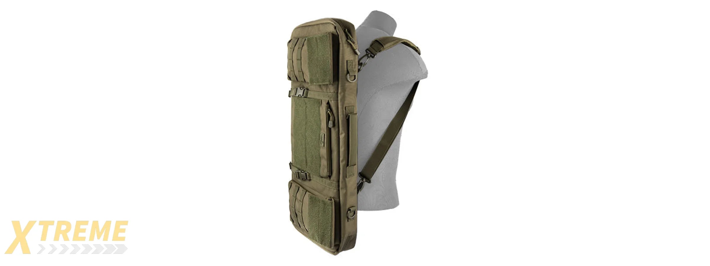 LANCER TACTICAL 1000D NYLON HEAVY-DUTY PADDED 3-WAY CARRY 29" DOUBLE RIFLE GUN BAG