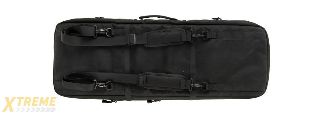 LANCER TACTICAL 1000D NYLON 3-WAY CARRY 35" DOUBLE RIFLE GUN BAG (BLACK)