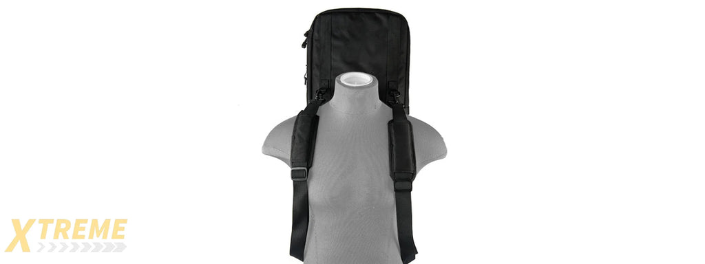 LANCER TACTICAL 1000D NYLON 3-WAY CARRY 35" DOUBLE RIFLE GUN BAG (BLACK)