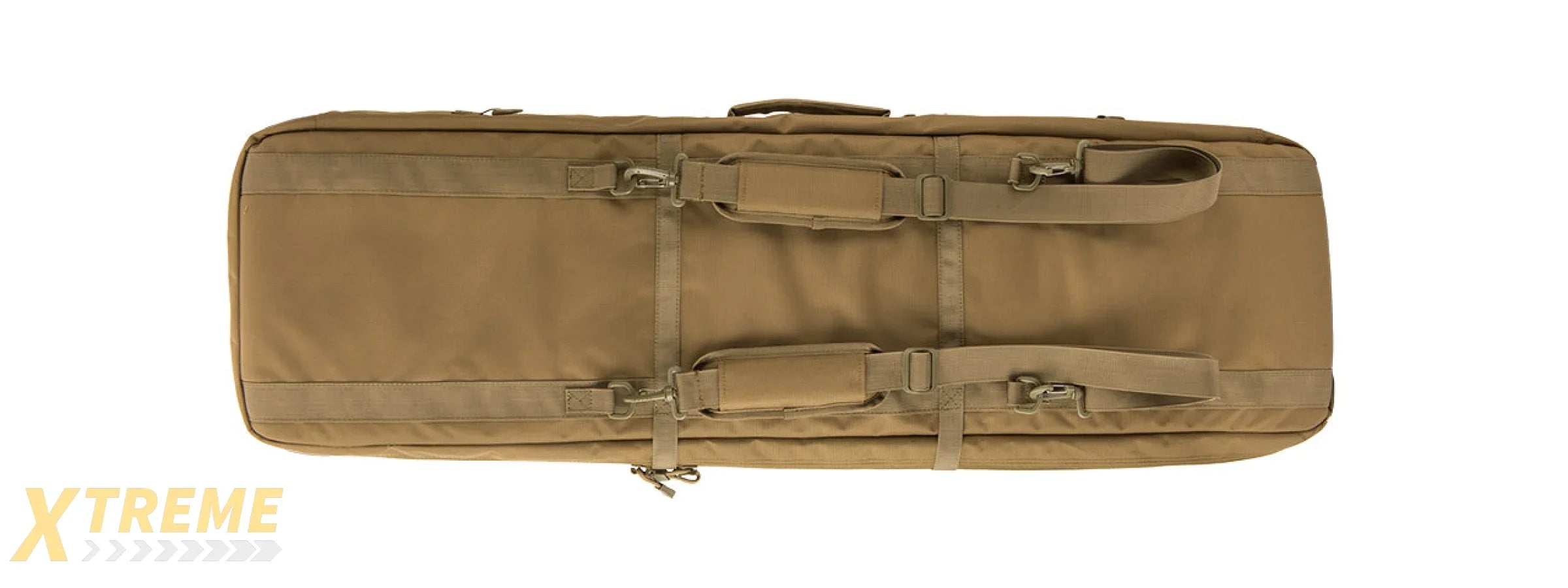 LANCER TACTICAL 1000D NYLON 3-WAY CARRY 43" DOUBLE RIFLE GUN BAG (KHAKI)