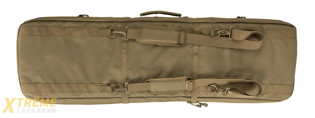 LANCER TACTICAL 1000D NYLON 3-WAY CARRY 43" DOUBLE RIFLE GUN BAG (TAN)