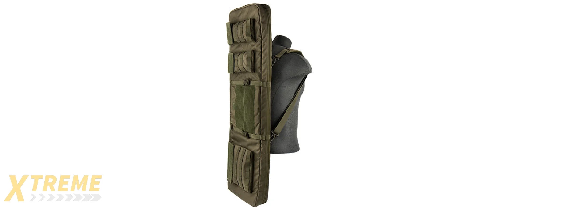 LANCER TACTICAL 1000D NYLON 3-WAY CARRY 43" DOUBLE RIFLE GUN BAG (OD GREEN)
