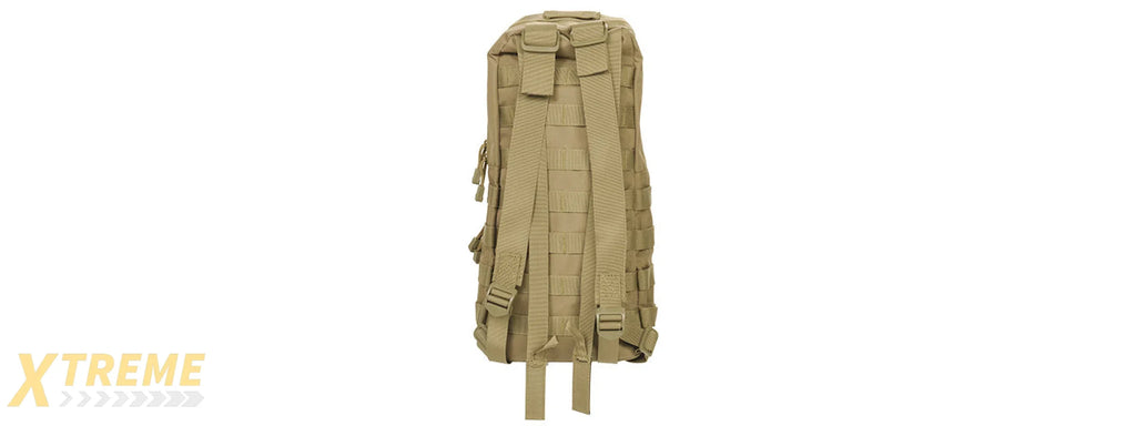 Lancer Tactical 1000D Nylon Airsoft Molle Hydration Backpack (Color: Khaki)