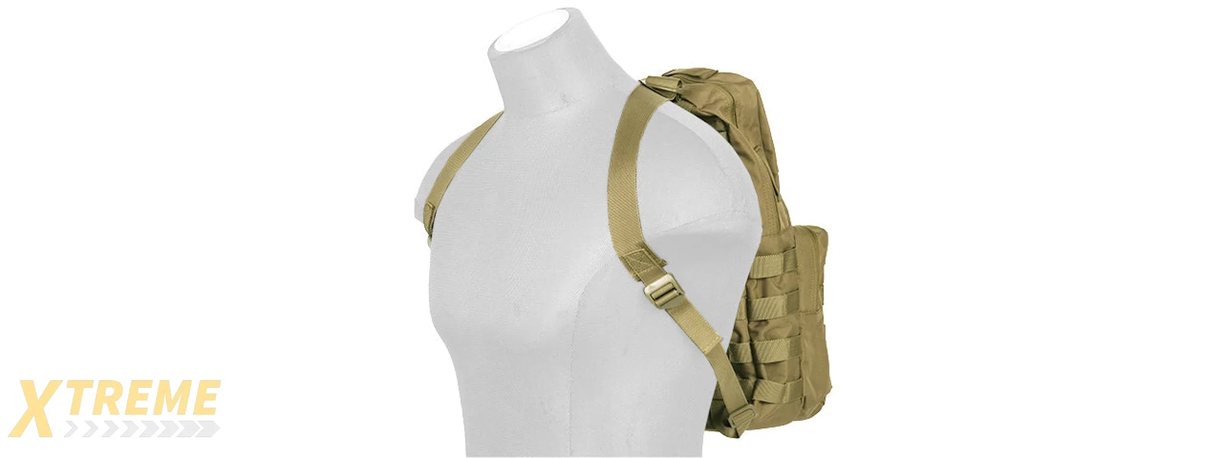 Lancer Tactical 1000D Nylon Airsoft Molle Hydration Backpack (Color: Khaki)