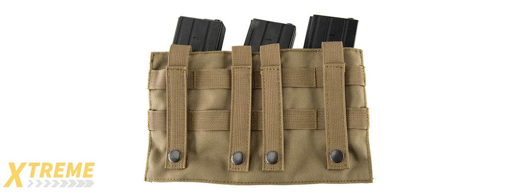 LANCER TACTICAL 1000D NYLON MOLLE 2-IN-1 TRIPLE M4/PISTOL MAG POUCH FOR RIFLE & PISTOL