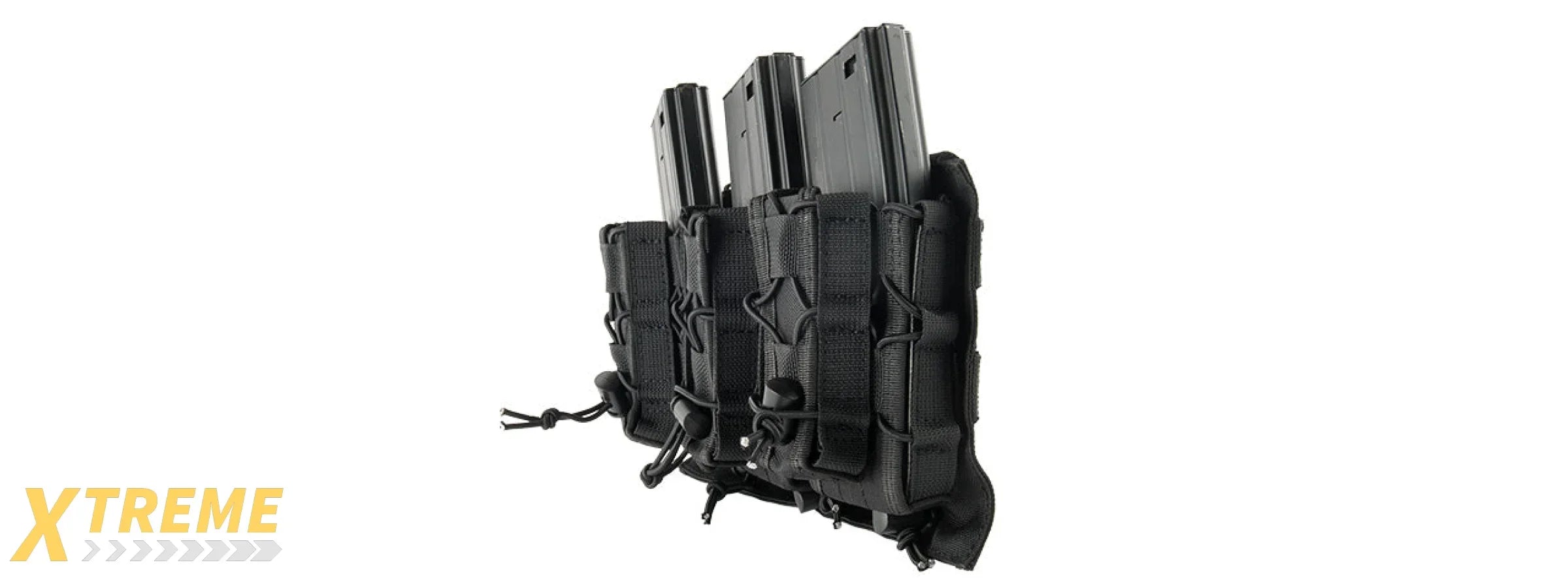 LANCER TACTICAL 1000D NYLON MOLLE 2-IN-1 TRIPLE M4/PISTOL MAG POUCH FOR RIFLE & PISTOL