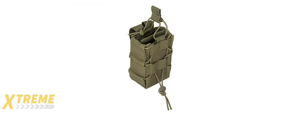 LANCER TACTICAL 1000D NYLON MOLLE BUNGEE DOUBLE MAG POUCH FOR RIFLE/SMG ACCESSORIES