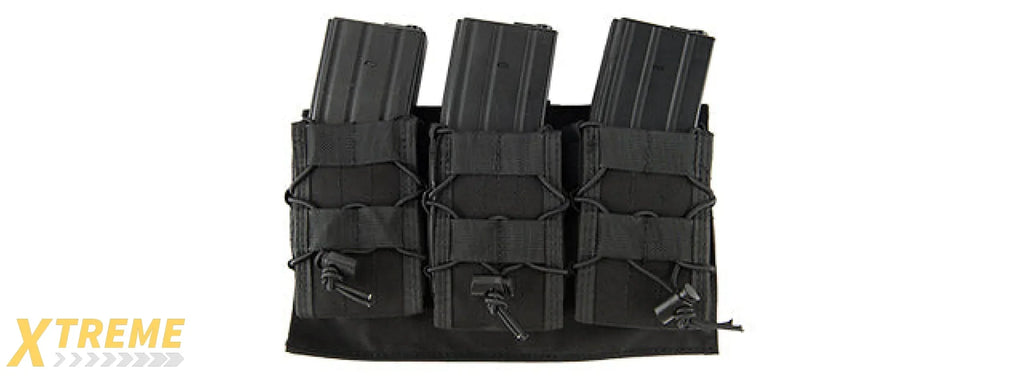 LANCER TACTICAL 1000D NYLON MOLLE TRIPLE AR MAG POUCH FOR RIFLE MAGAZINES MOLLE COMPATIBLE