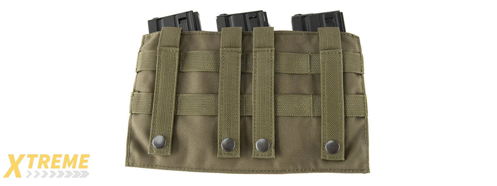 LANCER TACTICAL 1000D NYLON MOLLE TRIPLE AR MAG POUCH FOR RIFLE MAGAZINES MOLLE COMPATIBLE