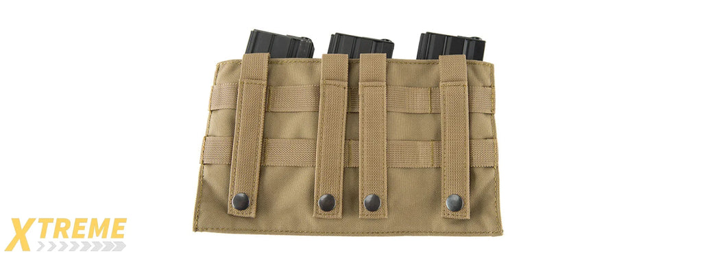 LANCER TACTICAL 1000D NYLON MOLLE TRIPLE AR MAG POUCH FOR RIFLE MAGAZINES MOLLE COMPATIBLE