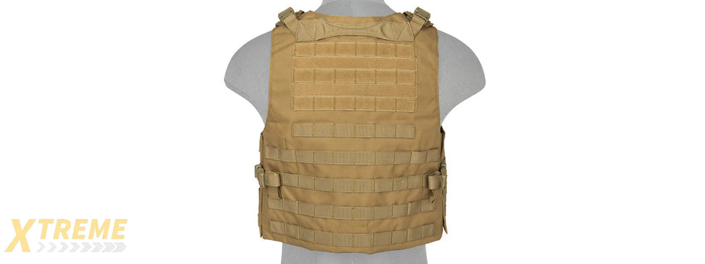 LANCER TACTICAL 1000D NYLON MOLLE UTILITY VEST (KHAKI)