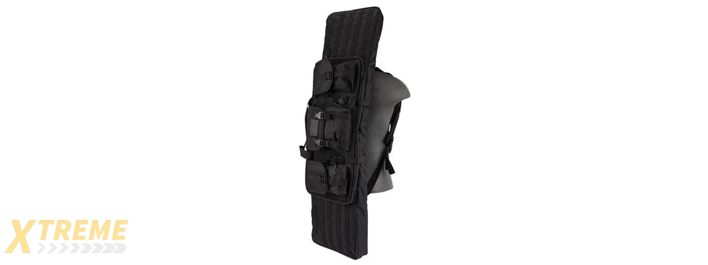 LANCER TACTICAL 48" DOUBLE GUN BAG 600D PVC MOLLE BELT RIFLE BAG (BLACK)