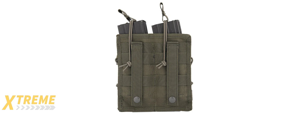 Lancer Tactical 600D Nylon Bungee Open Top M4 Magazine Pouch for M4/AR Platforms