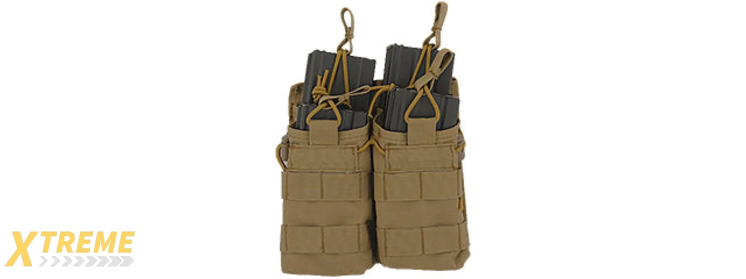 Lancer Tactical 600D Nylon Bungee Open Top M4 Magazine Pouch for M4/AR Platforms