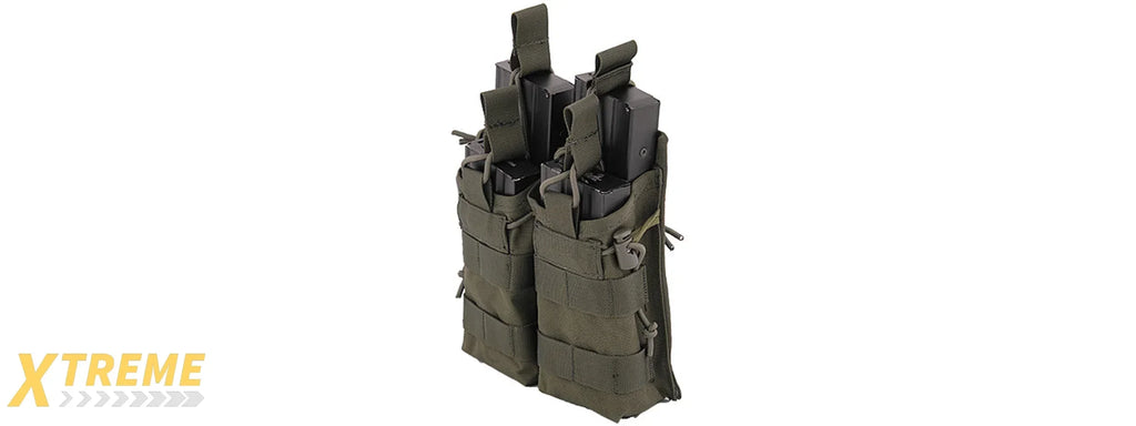 Lancer Tactical 600D Nylon Bungee Open Top M4 Magazine Pouch for M4/AR Platforms