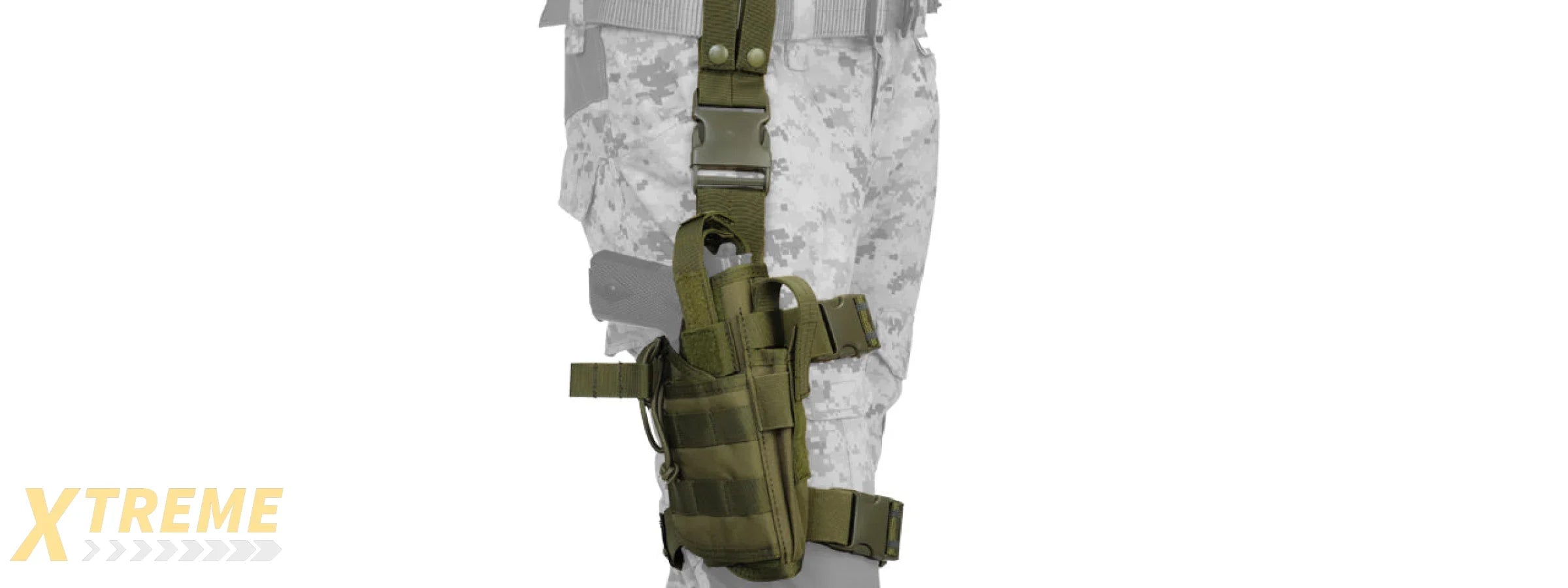 Lancer Tactical 600D Nylon Tornado Drop Leg Holster (Color: OD Green)