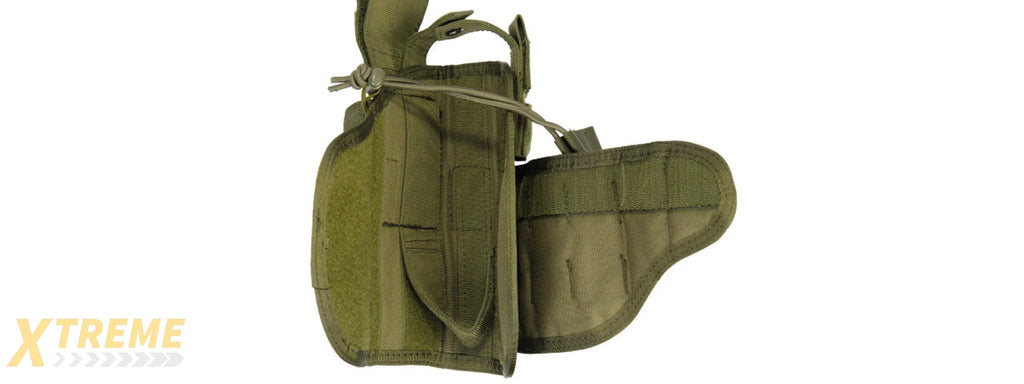 Lancer Tactical 600D Nylon Tornado Drop Leg Holster (Color: OD Green)