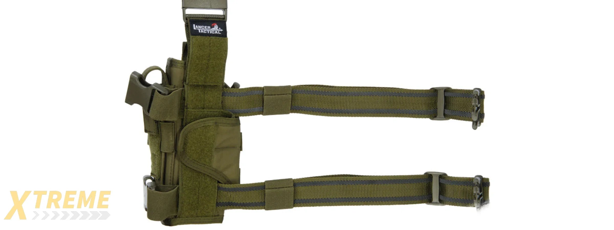 Lancer Tactical 600D Nylon Tornado Drop Leg Holster (Color: OD Green)