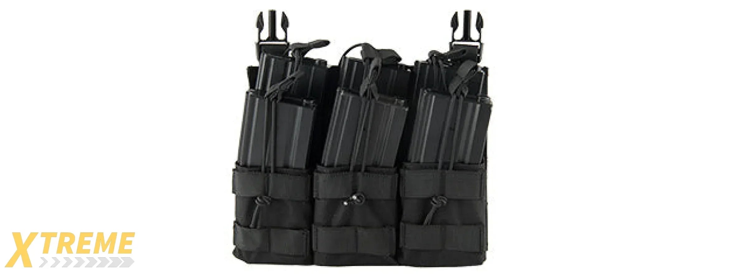 LANCER TACTICAL ADAPTIVE HOOK AND LOOP TRIPLE DUAL MAG POUCH FOR RIFLE USE
