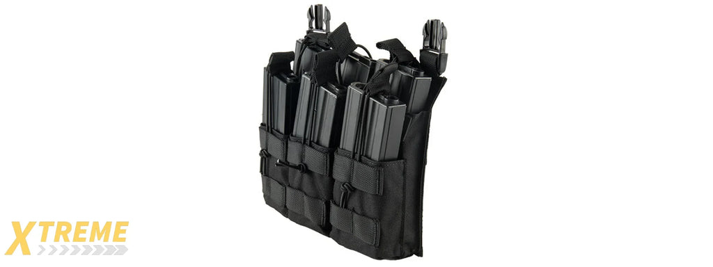 LANCER TACTICAL ADAPTIVE HOOK AND LOOP TRIPLE DUAL MAG POUCH FOR RIFLE USE