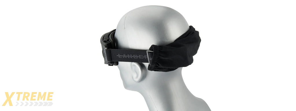 LANCER TACTICAL AERO PROTECTIVE BLACK AIRSOFT GOGGLES (CLEAR LENS)