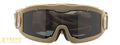 LANCER TACTICAL AERO PROTECTIVE TAN AIRSOFT GOGGLES (SMOKE LENS)