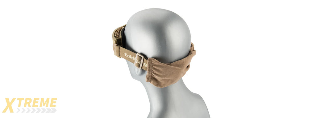 LANCER TACTICAL AERO PROTECTIVE TAN AIRSOFT GOGGLES (SMOKE LENS)