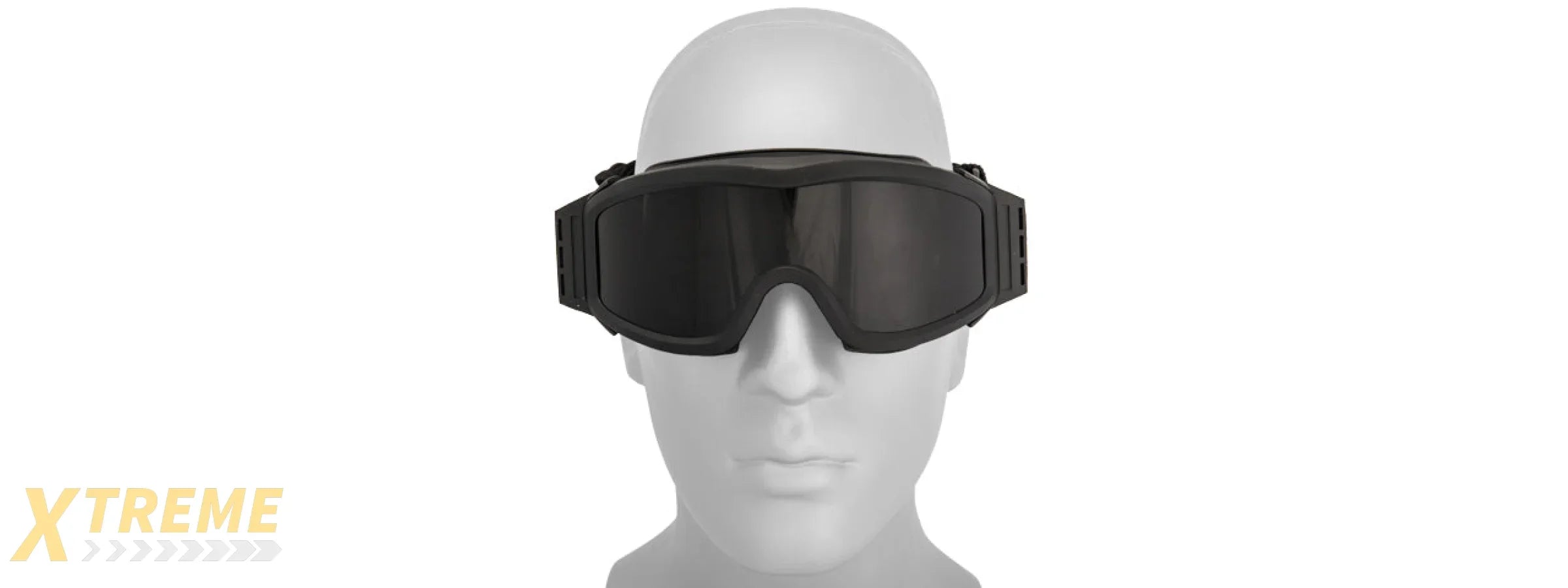 Lancer Tactical CA-203B Airsoft Safety Goggles Basic with Multi Lens Kit - Black Frame / Smoke, Clear and Yellow Lens