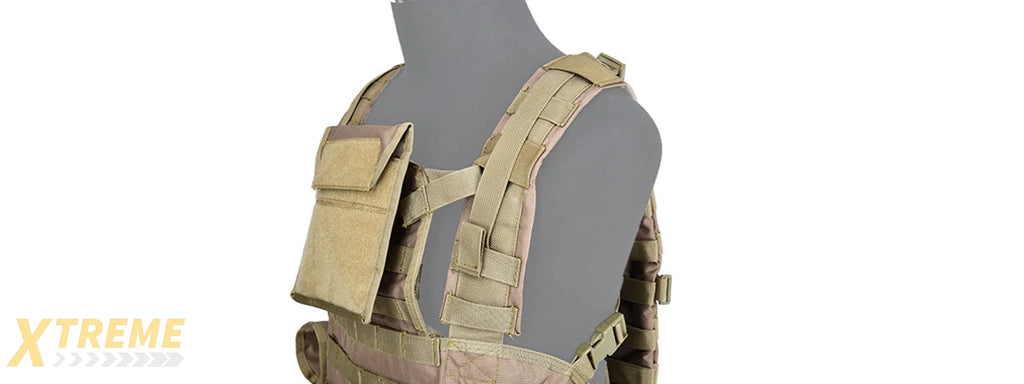 Lancer Tactical CA-307 Modular Chest Rig PALS MOLLE Vest w/ Hydration Pack Slot