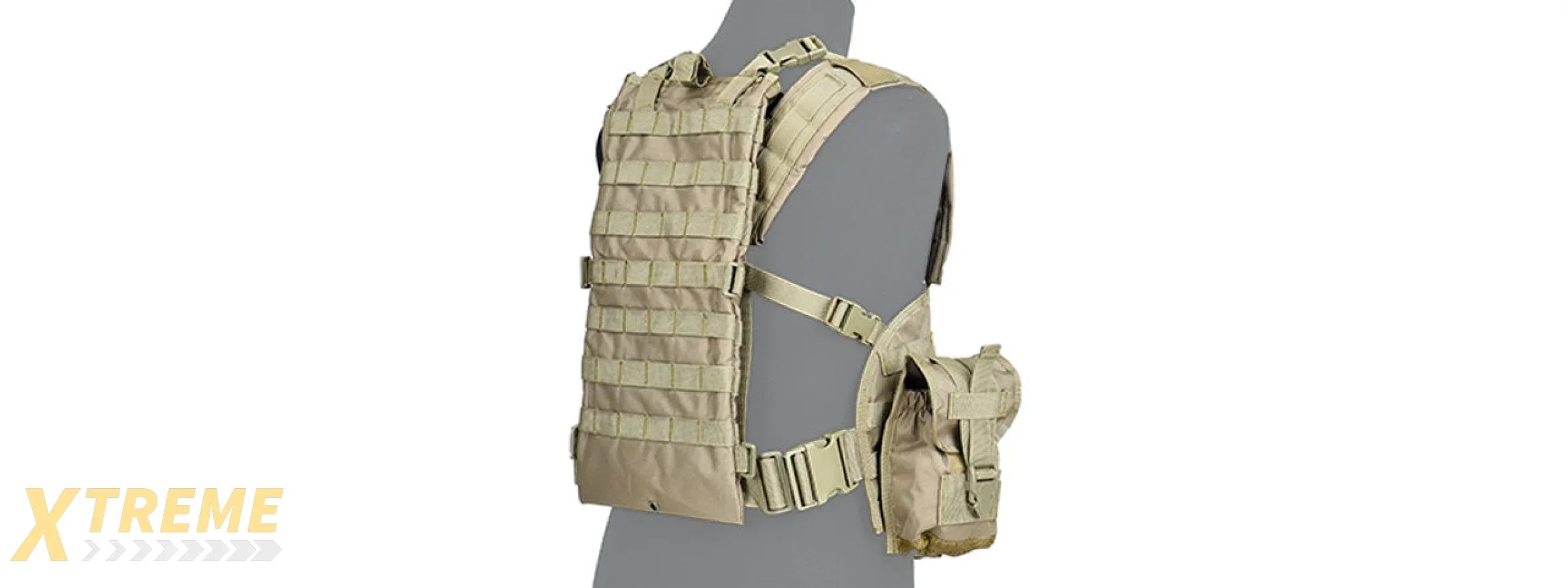 Lancer Tactical CA-307 Modular Chest Rig PALS MOLLE Vest w/ Hydration Pack Slot