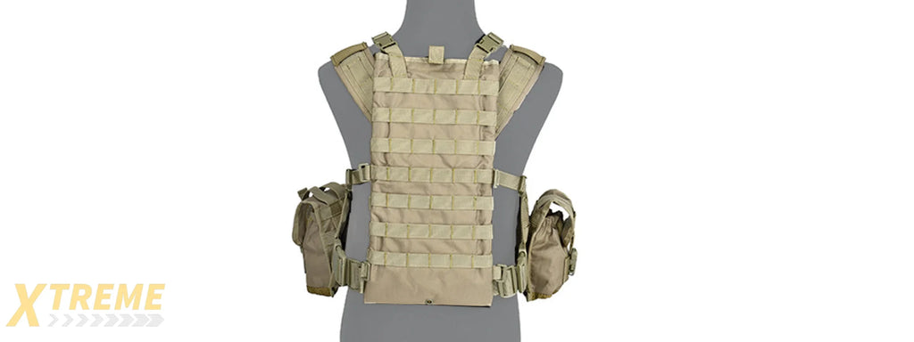 Lancer Tactical CA-307 Modular Chest Rig PALS MOLLE Vest w/ Hydration Pack Slot