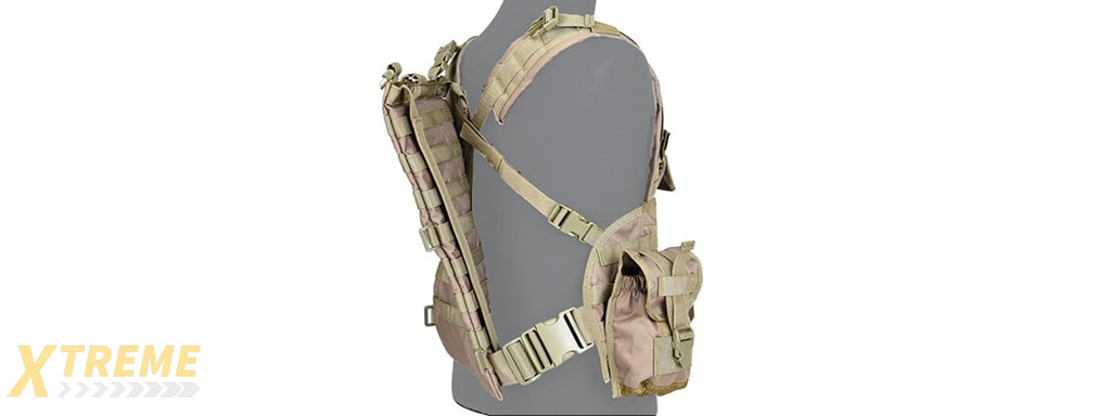 Lancer Tactical CA-307 Modular Chest Rig PALS MOLLE Vest w/ Hydration Pack Slot
