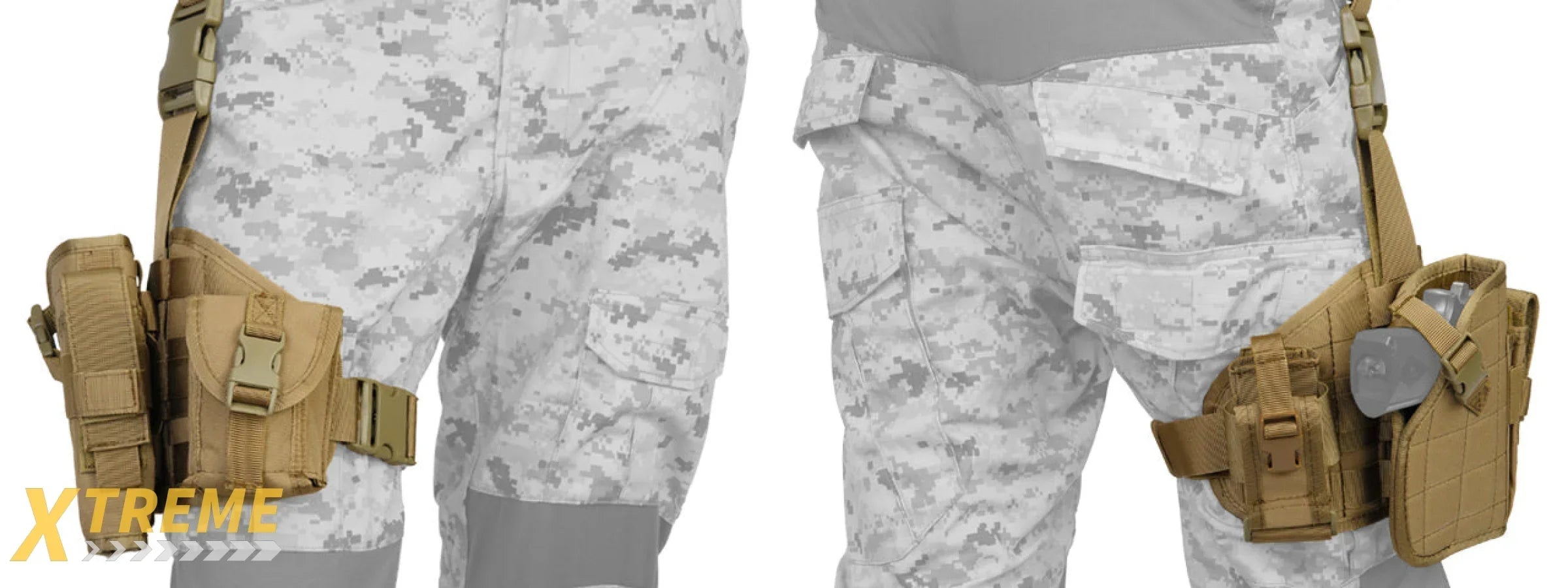 Lancer Tactical CA-324 1000D Nylon MOLLE Platform Drop Leg Holster with Adjustable Strap