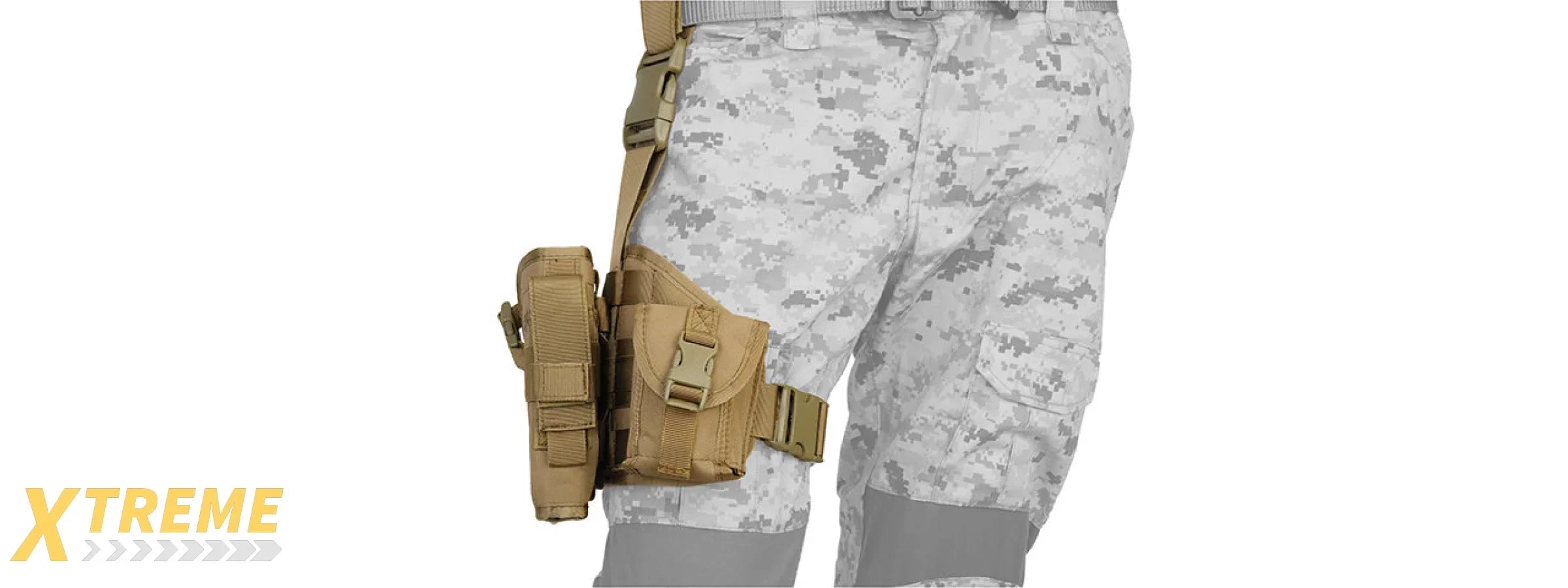 Lancer Tactical CA-324 1000D Nylon MOLLE Platform Drop Leg Holster with Adjustable Strap