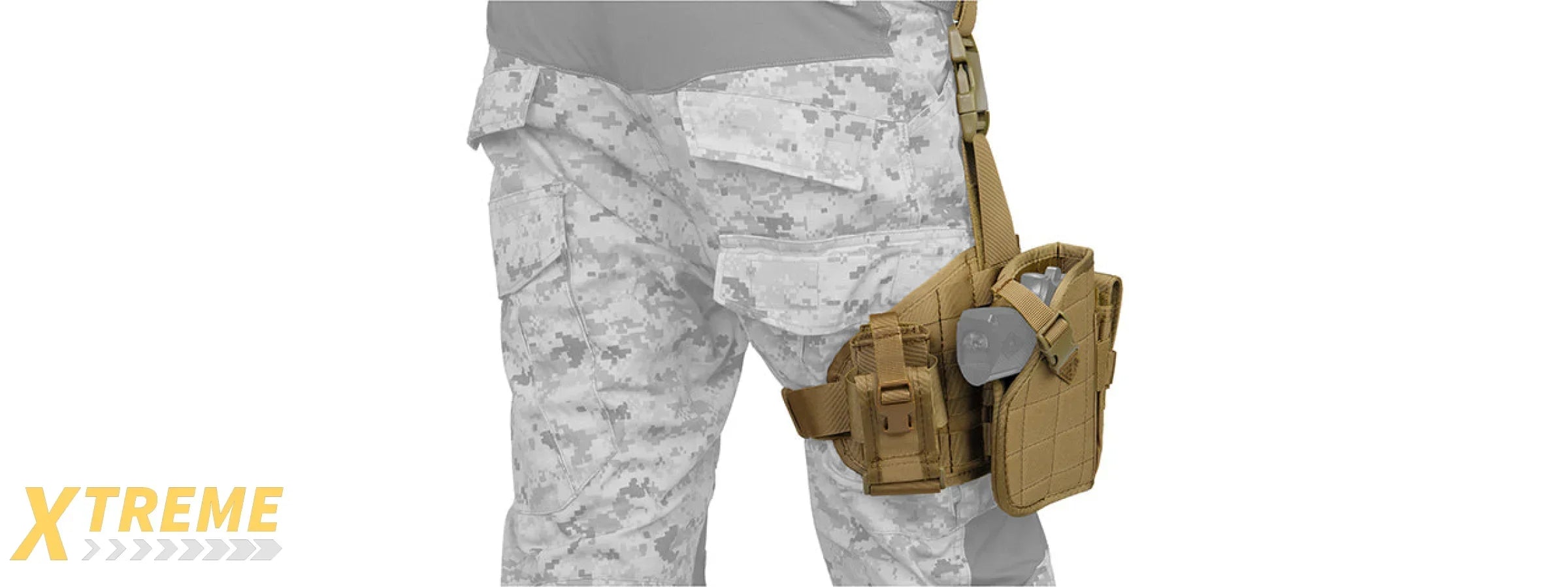Lancer Tactical CA-324 1000D Nylon MOLLE Platform Drop Leg Holster with Adjustable Strap