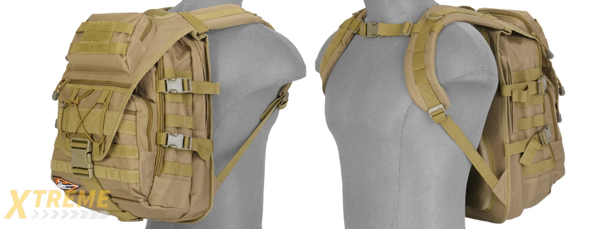 Lancer Tactical CA-357T Tactical Laptop Backpack, Tan