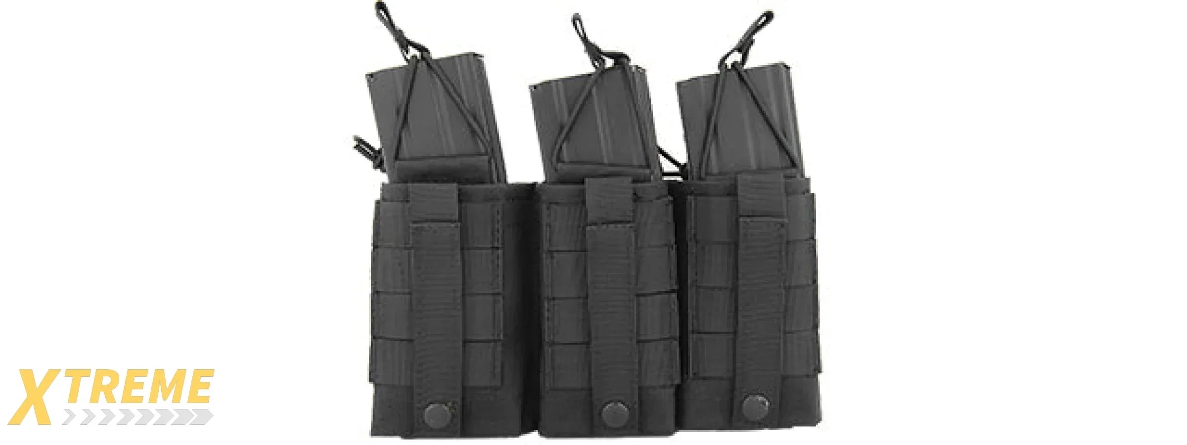LANCER TACTICAL CA-379 NYLON VARIABLE DEPTH ADJUSTMENT MOLLE TRIPLE MAG POUCH